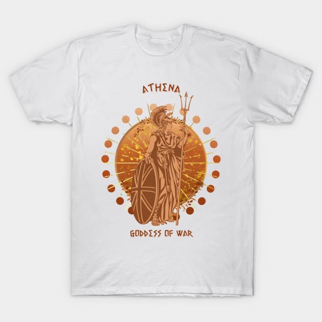 Athena goddess of wisdom and warfare T-Shirt by Mirksaz